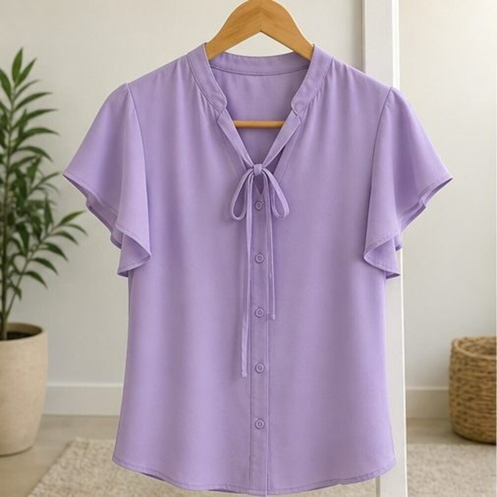 Lilac Puff Sleeve Top